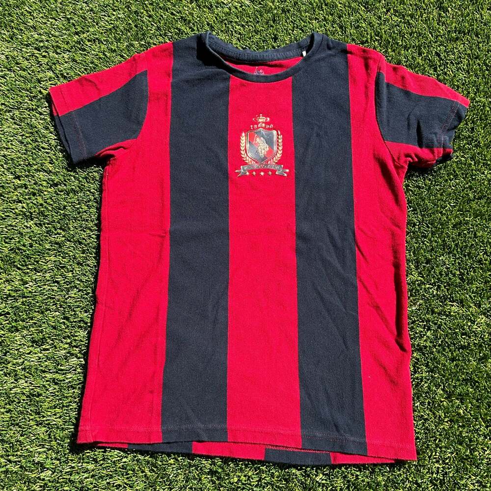 U.S. Polo Assn. Red and Black Striped Polo Youth Shirt
